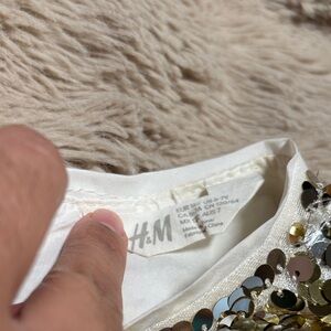 H&M Cream Sequin Women's Intimate Top